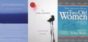 Book Cover images: Hyperboreal, The Tao of Raven, and Two Old Women